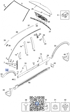 Caroserie - ORNAMENT ARIPA FATA STG - AN 07<17 / 4806482 96660221