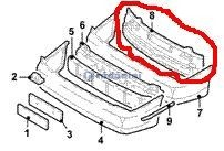 NUBIRA 1997-2002 - Panou spate cod 96272666