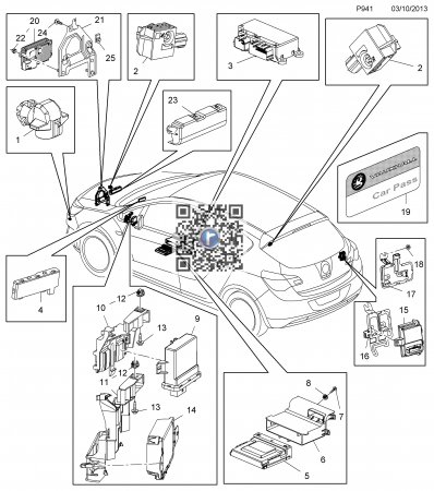 ZAFIRA - Receptor telecomanda 13523302