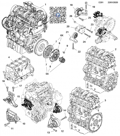 MOTOR SI ACCESORII MOTOR - Suport motor stanga 25959116