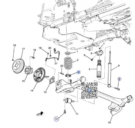 MOTOR SI ACCESORII MOTOR - Suport inferior arc spate 95933271