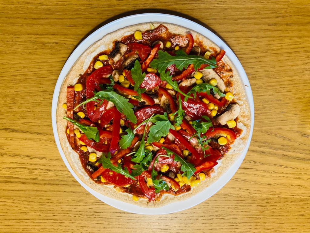 Pizza vegana super rapida