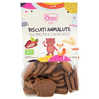 Biscuiti animalute din grau spelta si cacao ECO 100 g [1]
