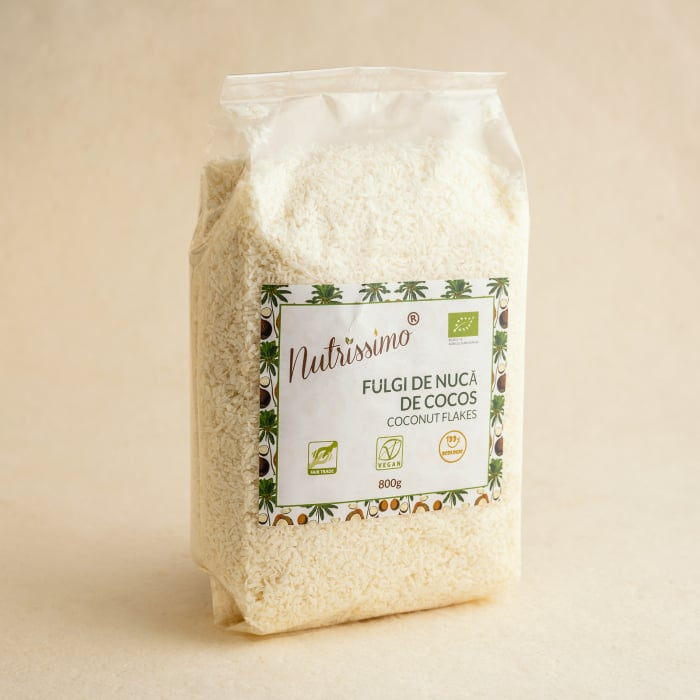 Fulgi de cocos integrali (grasi) raw ECO 800g [1]