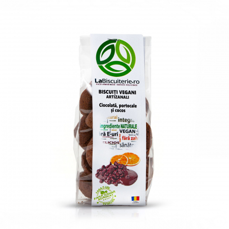 Gustari Sanatoase - Biscuiti Vegani - Ciocolata, portocale si Cocos - FARA ZAHAR