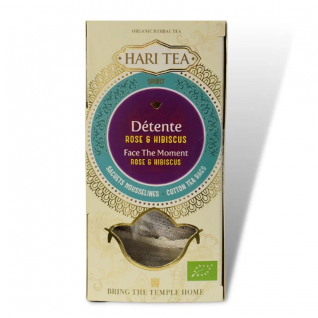 Gustari Sanatoase - Ceai Premium Hari Tea - Face the Moment, Trandafiri si Hibiscus BIO, 10 Plicuri