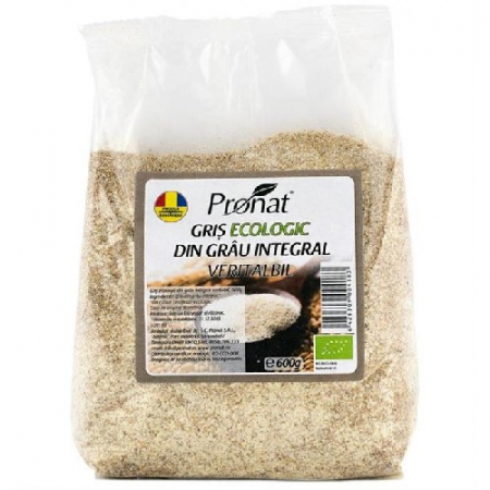Cereale & Pseudocereale - Gris din grau integral ECO 600 g