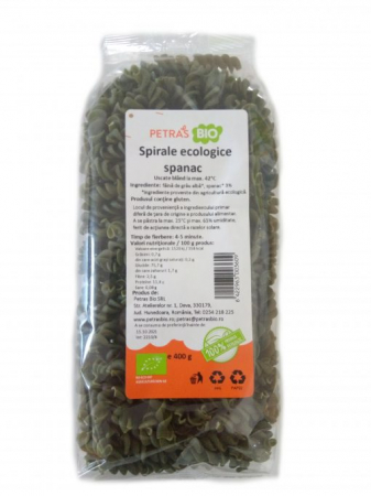 Cereale & Pseudocereale - Spirale ECO cu spanac 400g