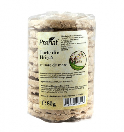 Gustari Sanatoase - Turte din hrisca cu sare de mare 80 g
