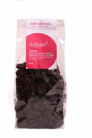 Gustari Sanatoase - Visine deshidratate infuzate in suc de mere  FARA ZAHAR 200g