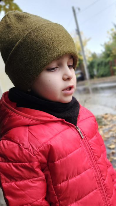 Căciulă lana/bumbac, culoare verde Olive [3]