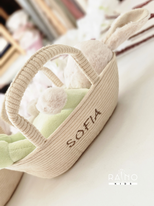 Set 2 piese iepuras si cosulet, culoare BabyBlue [3]