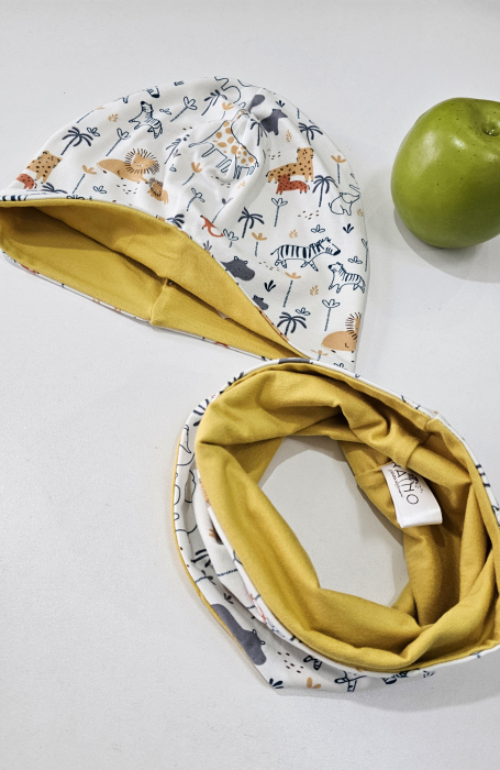 Set Fes cu esarfa circulara, 2 fete Zoo [2]