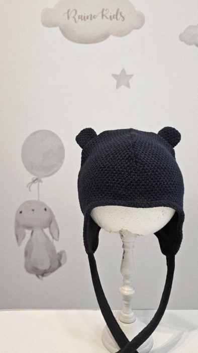 Căciulă din bumbac cu urechi, culoare bleomarin pique [1]