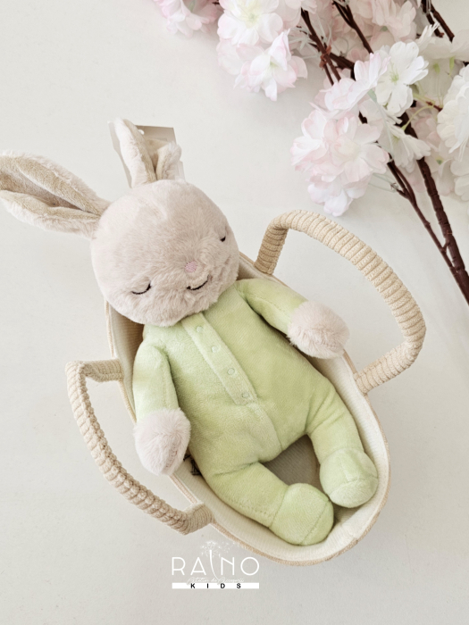 Set 2 piese iepuras si cosulet, culoare verde crud [1]