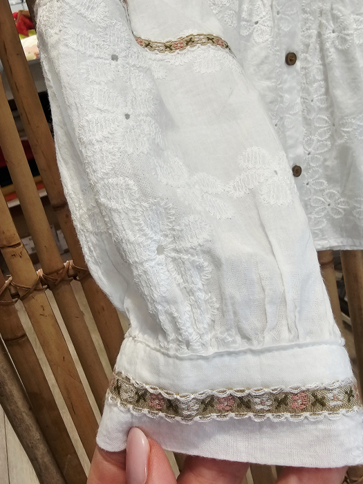 Bluza Elena, stil Boho, fetite, bumbac brodat [4]