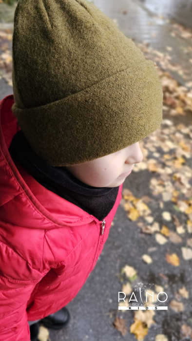 Căciulă lana/bumbac, culoare verde Olive [2]