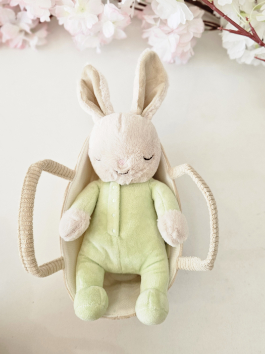 Set 2 piese iepuras si cosulet, culoare verde crud [2]