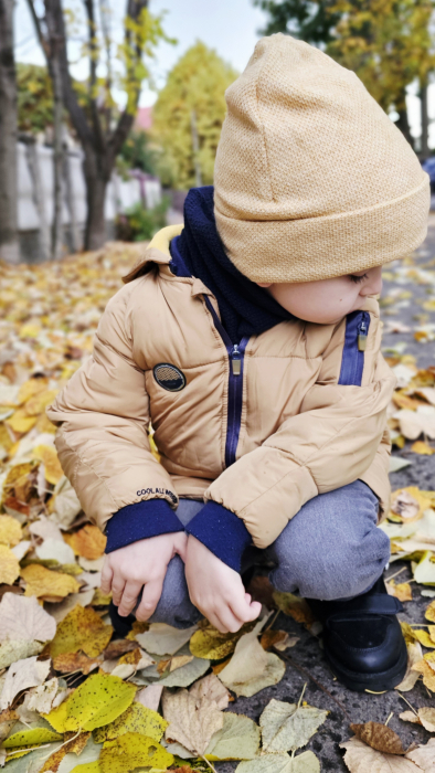 Căciulă bumbac, culoare galben pai [1]