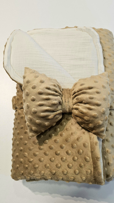 Pătură capison, groasă, culoare camel [4]