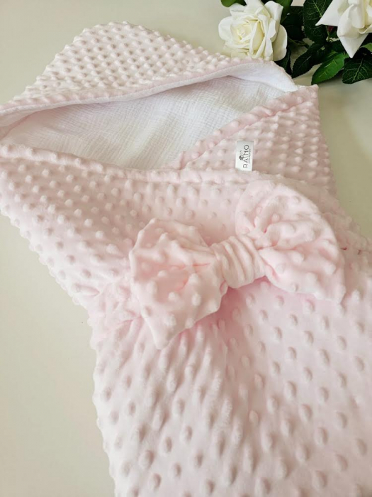 Pătură capison, groasă, culoare roz [3]