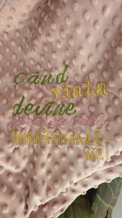 Patura Minky OldRose BigSize + Mesaj [2]