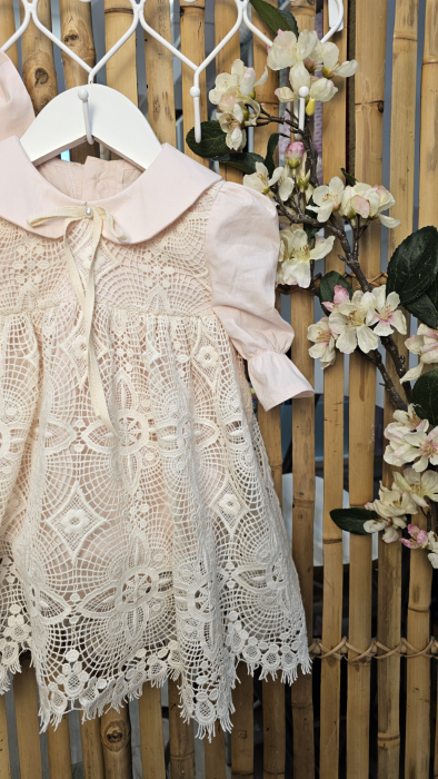 Rochie Anisia din dantela macrame, Sweet, 3 piese [3]