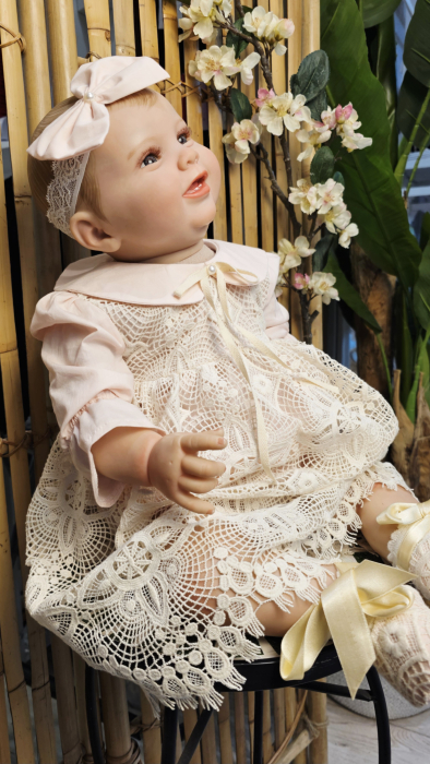 Rochie Anisia din dantela macrame, Sweet, 3 piese [2]