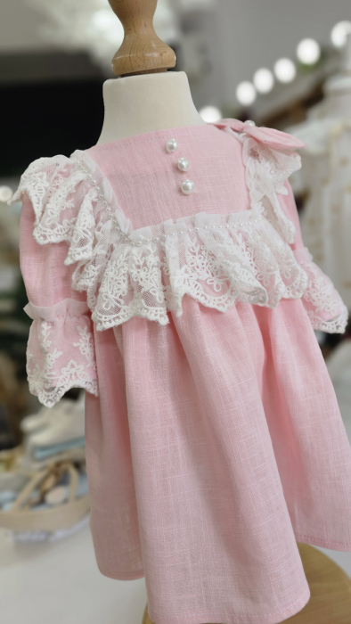 Rochie din In, roz bombon [2]