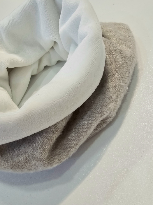 Set caciula cu esarfa circulara, grej [3]