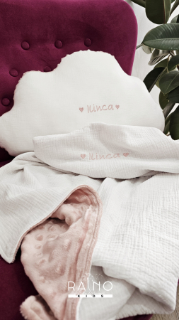 DE INVELIT/PERNE - Set 2 Piese Perna + Patura Rose