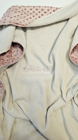 Fetite - Patura Minky 2 Fete Rose Vintage