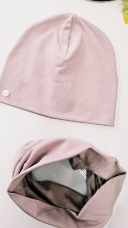 COPII - Set fes si esarfa circulara, jersey Pink