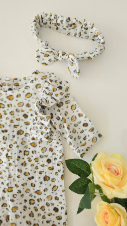 Salopeta lunga, muselina animal print [1]