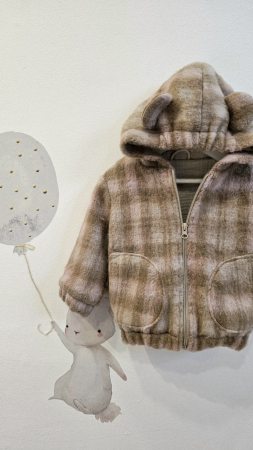 Palton/Cape - Geaca Bomber, lana, culoare mixt roz, EDITIE LIMITATA