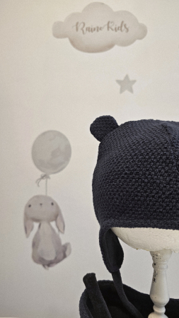 Set caciula cu esarfa circulara, bumbac, bleomarin pique [2]