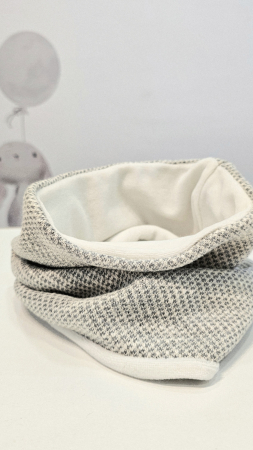COPII - Esarfa circulara bumbac, gri light