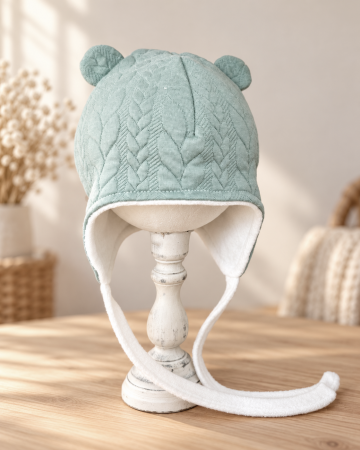 Caciuli copii - Căciulă cu urechi, Knit Baby, culoare AQUA