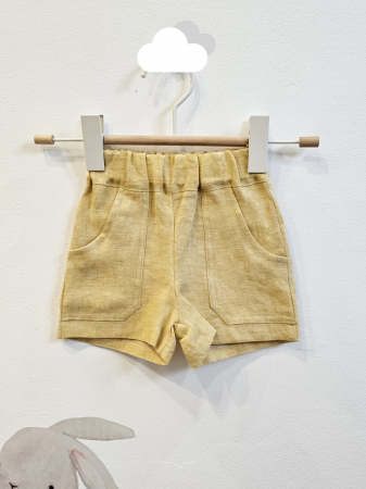 Pantaloni - Pantalon Scurt In Galben Pai