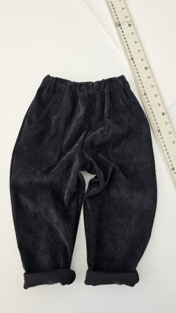 Pantaloni - Pantalon Velur Negru