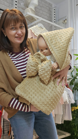 Baieti - Pătură capison, groasă, culoare camel