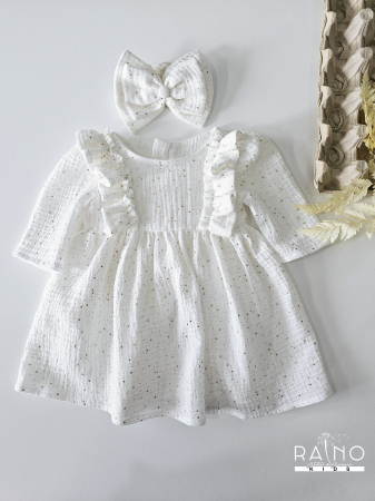Fetite - Rochie Clara Muselina Ivory