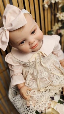 Rochii Festive - Rochie Anisia din dantela macrame, Sweet, 3 piese