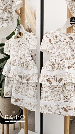 Rochii Bumbac - Rochie din muselina Flavia + Palarie