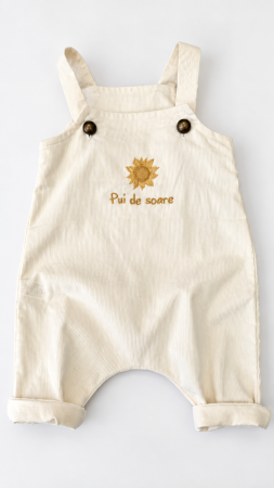 Salopeta - Salopeta Velur, Ivory, Pui de Soare