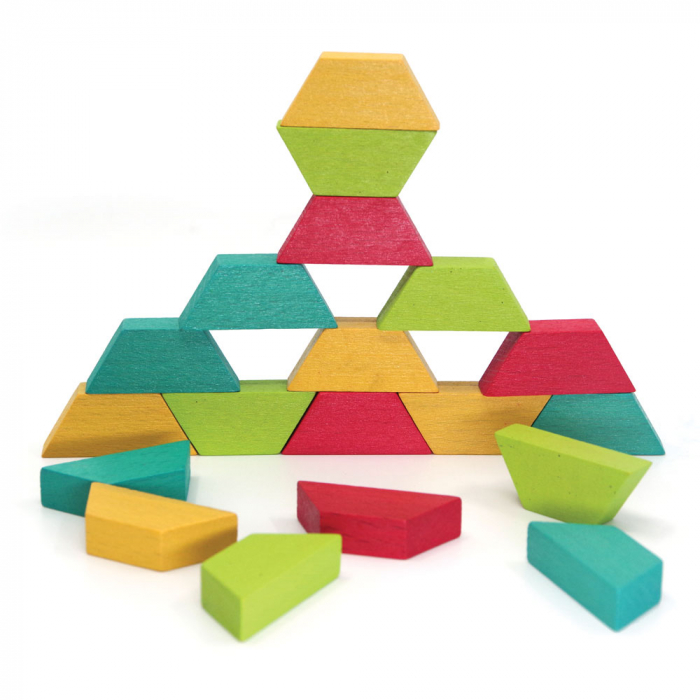Joc educativ Tangram cu 80 piese din lemn si 4 planse cu model Svoora [5]