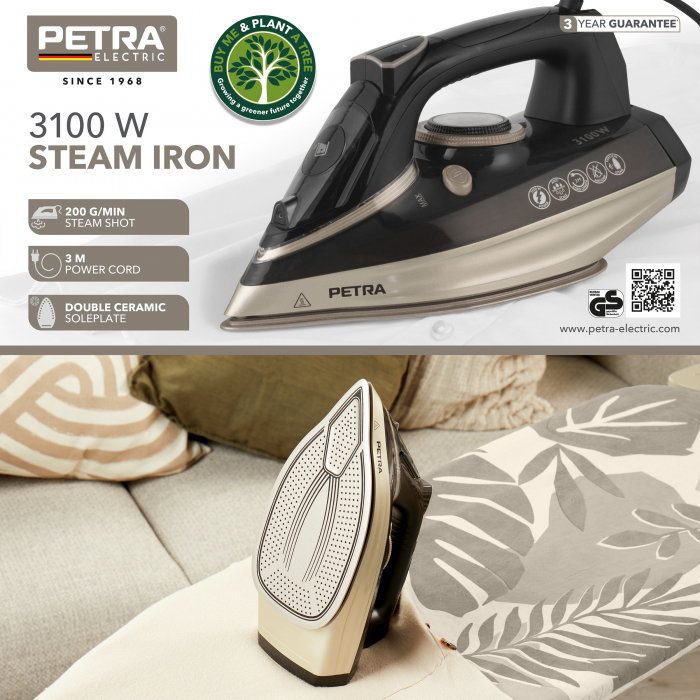 Fier de calcat Petra cu aburi, 3100W [2]