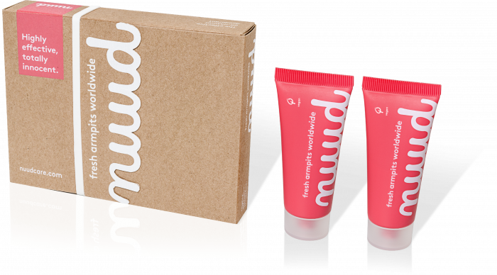 Set 2 deodorante naturale Nuud, crema, 20 ml tub roz Smarter pack [1]