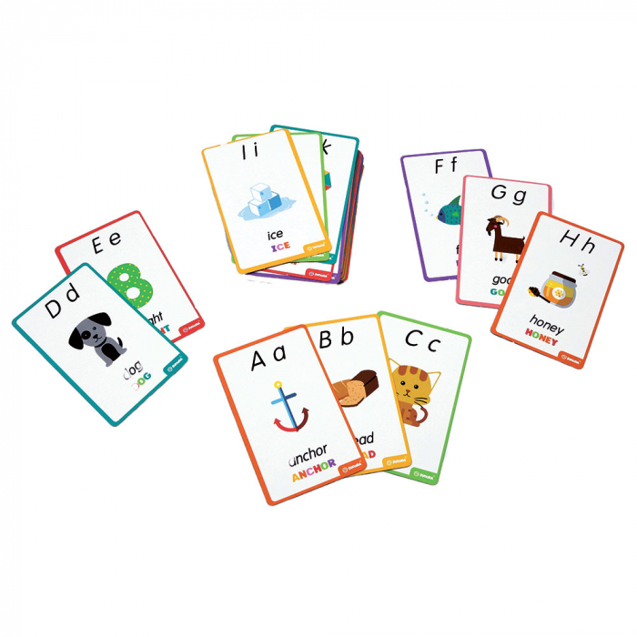 Puzzle Alfabet Litere Mari Din Lemn Plus 50 Flash Carduri " Primele Mele Cuvinte In Limba Engleza" Svoora [4]