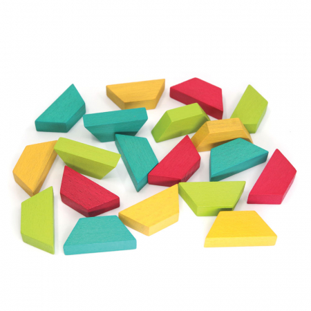 Joc educativ Tangram cu 80 piese din lemn si 4 planse cu model Svoora [5]